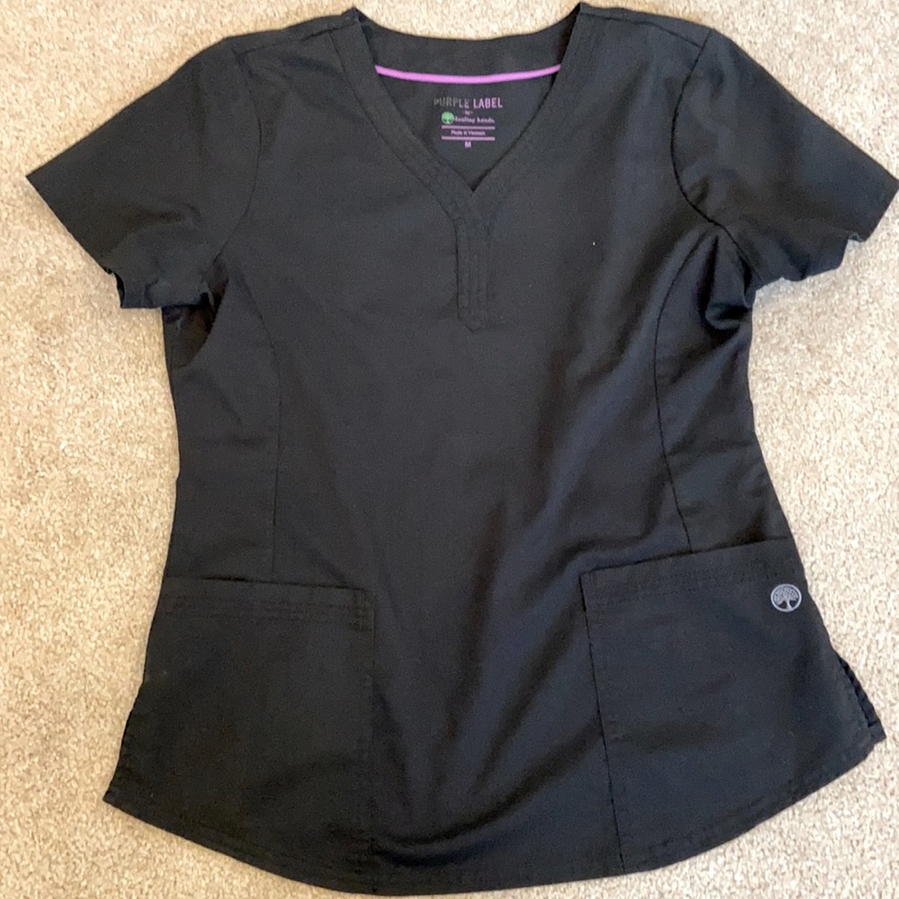 Purple Label Black Scrub Set